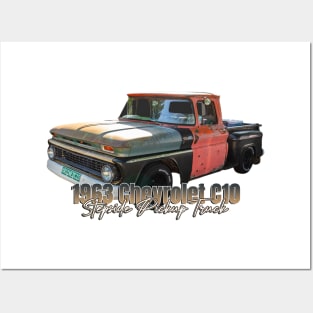 1963 Chevrolet C10 Stepside Pickup Truck Posters and Art